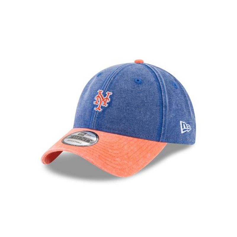 MLB New York Mets Rugged Canvas 9Twenty Adjustable (FMR1248) - Blue New Era Caps